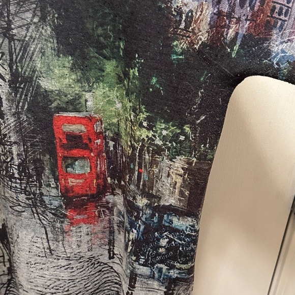 iNoah Chic London Vibes Street Art Graphic Long line Tunic Size XL - Picture 6 of 6